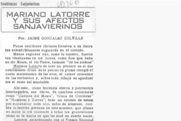 Mariano Latorre y sus afectos sanjavierinos