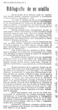 Bibliografía de un erudito.