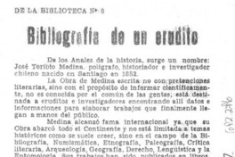 Bibliografía de un erudito.