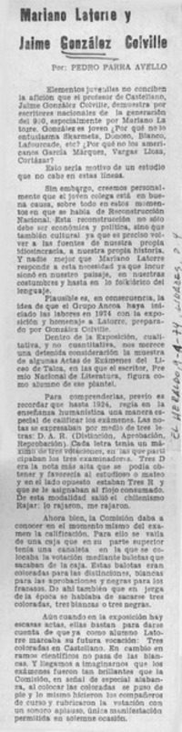 Mariano Latorre y Jaime González Colville