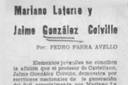 Mariano Latorre y Jaime González Colville
