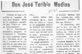Don José Toribio Medina.