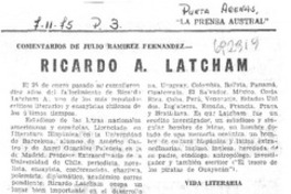 Ricardo A. Latcham : [comentario]