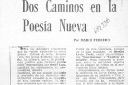 Dos caminos en la poesía nueva