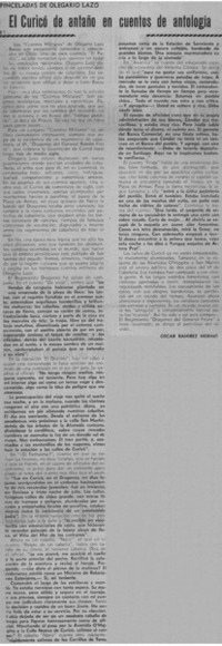 El Curicó de antaño en cuentos de antología