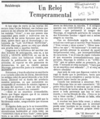Un reloj temperamental