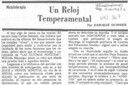 Un reloj temperamental