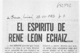 El Espíritu de René León Echaiz--