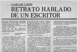 Retrato hablado de un escritor : [entrevistas]