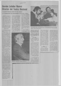 Hernán Letelier nuevo director del teatro nacional : [entrevista]