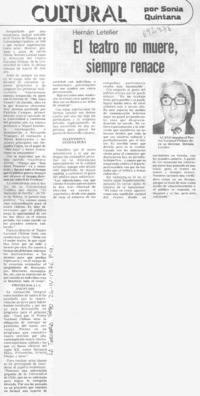 El teatro no muere, siempre renace