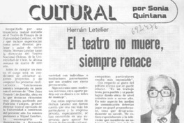 El teatro no muere, siempre renace