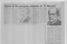 Algunos de los principales redactores de "El Mercurio"