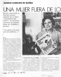 Una mujer fuera de lo común [entrevista]