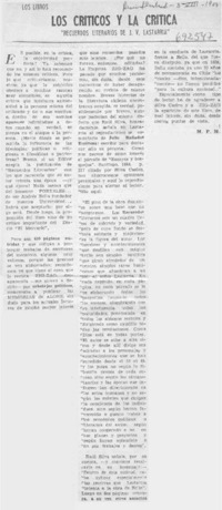 Los críticos y la crítica