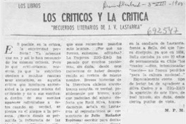 Los críticos y la crítica