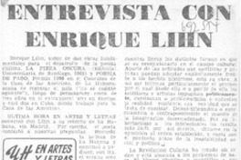Entrevista con Enrique Lihn : [entrevista]