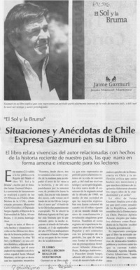 Situaciones y anécdotas de Chile expresa Gazmuri en su libro.