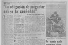 "La obligación de preguntar sobre la sociedad"