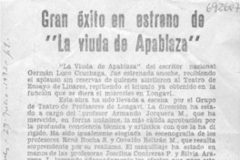 Gran éxito en estreno de "La viuda de Apablaza".