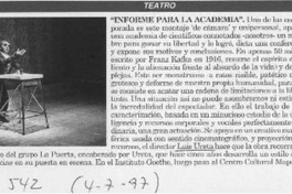"Informe para una academia"  [artículo].