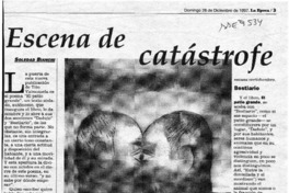 Escena de catástrofe  [artículo] Soledad Bianchi.
