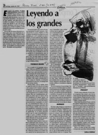 Leyendo a los grandes  [artículo] Carla Cordua.