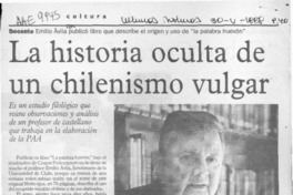 La historia oculta de un chilenismo vulgar