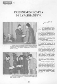 Presentaron novela de la patria nueva  [artículo].