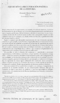 Hijo de mí o la recuperación poética de la historia