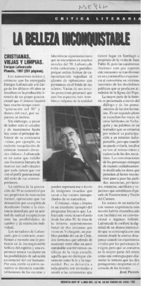 La belleza inconquistable  [artículo] José Promis.