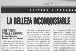 La belleza inconquistable  [artículo] José Promis.