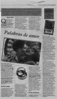 Palabras de amor  [artículo] Cristián Gómez.