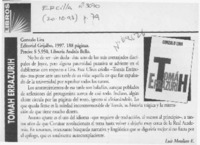 Tomáh Errázurih  [artículo] Luis Moulian E.