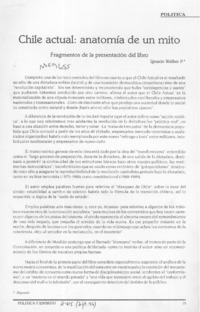 Chile actual, anatomía de un mito