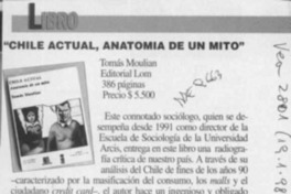 "Chile actual, anatomía de un mito"  [artículo].