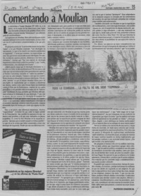 Comentando a Moulian  [artículo] Patricio Chacón M.