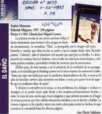 El daño  [artículo] Ana María Valdivieso.