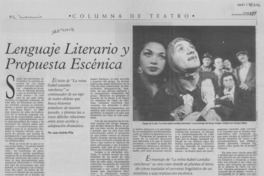 Lenguaje literario y propuesta escénica