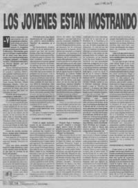 Los jóvenes estan mostrando el camino  [artículo] Fernando Quilodrán.