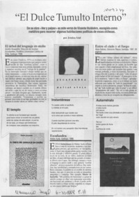 "El dulce tumulto interno"  [artículo] Jessica Atal.