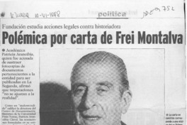Polémica por carta de Frei Montalva  [artículo] Gloria Faúndez H.