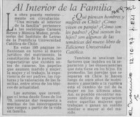 Al interior de la familia  [artículo].