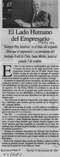 El Lado humano del empresario  [artículo].