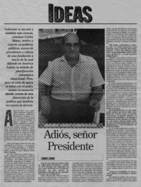 Adiós, señor Presidente