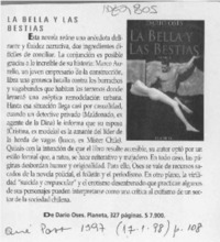 La Bella y las bestias  [artículo].
