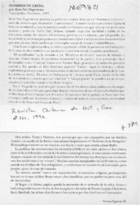 Hombres de greda  [artículo] Norma Figueroa M.