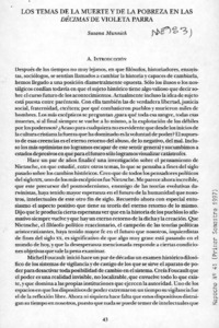 Los temas de la muerte y de la pobreza en las décimas de Violeta Parra  [artículo] Susana Munnich.