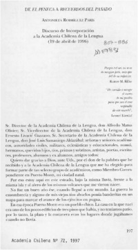 De El Peneca a Recuerdos del pasado  [artículo] Antonieta Rodríguez París.