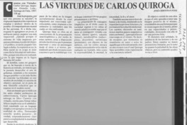 Las virtudes de Carlos Quiroga  [artículo] José Christian Páez.